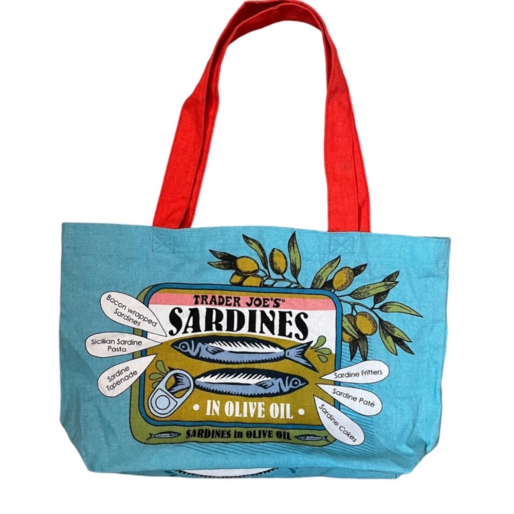 Trader Joe’s retired Sardine canvas tote bag